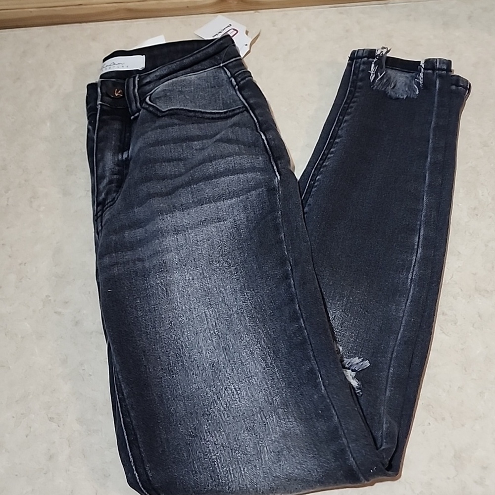 Kancan Jeans Distressed high rise ankle skinny size 24 NWT
